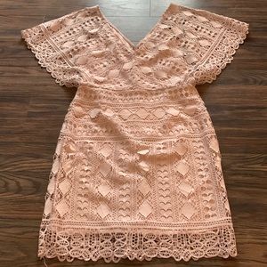 5x Host Pick 🎉 Soiéblu Nordstrom Lace Fitted Bodice Lined Dress formal Wedding